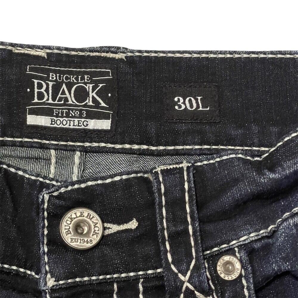 Buckle Black Jeans Mens 30W x 33L Blue Dark Wash Bootcut Stretch #Denim #Jeans - Picture 5 of 12